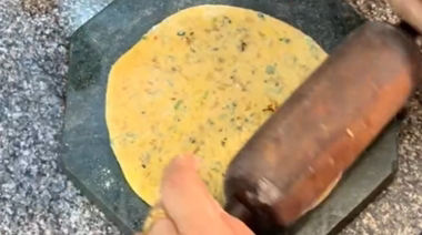 Crispy sprout paratha cooked in a kadhai and served hot